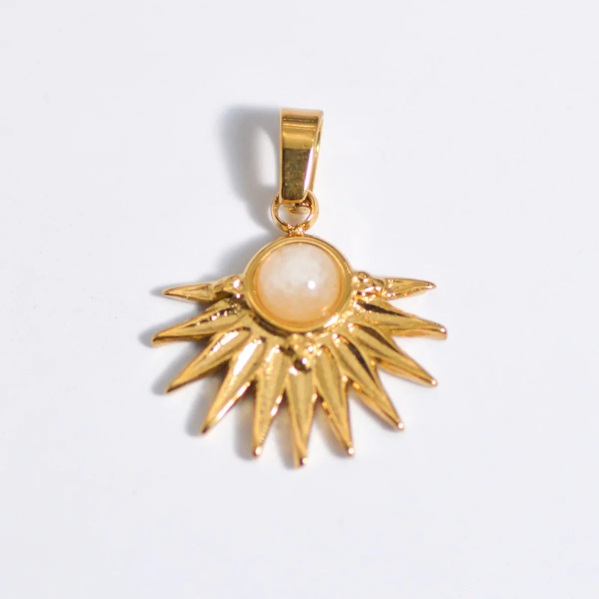 Stainless Steel Natural Stone & Oil Drop Pendants, DIY Jewelry Making Accessories