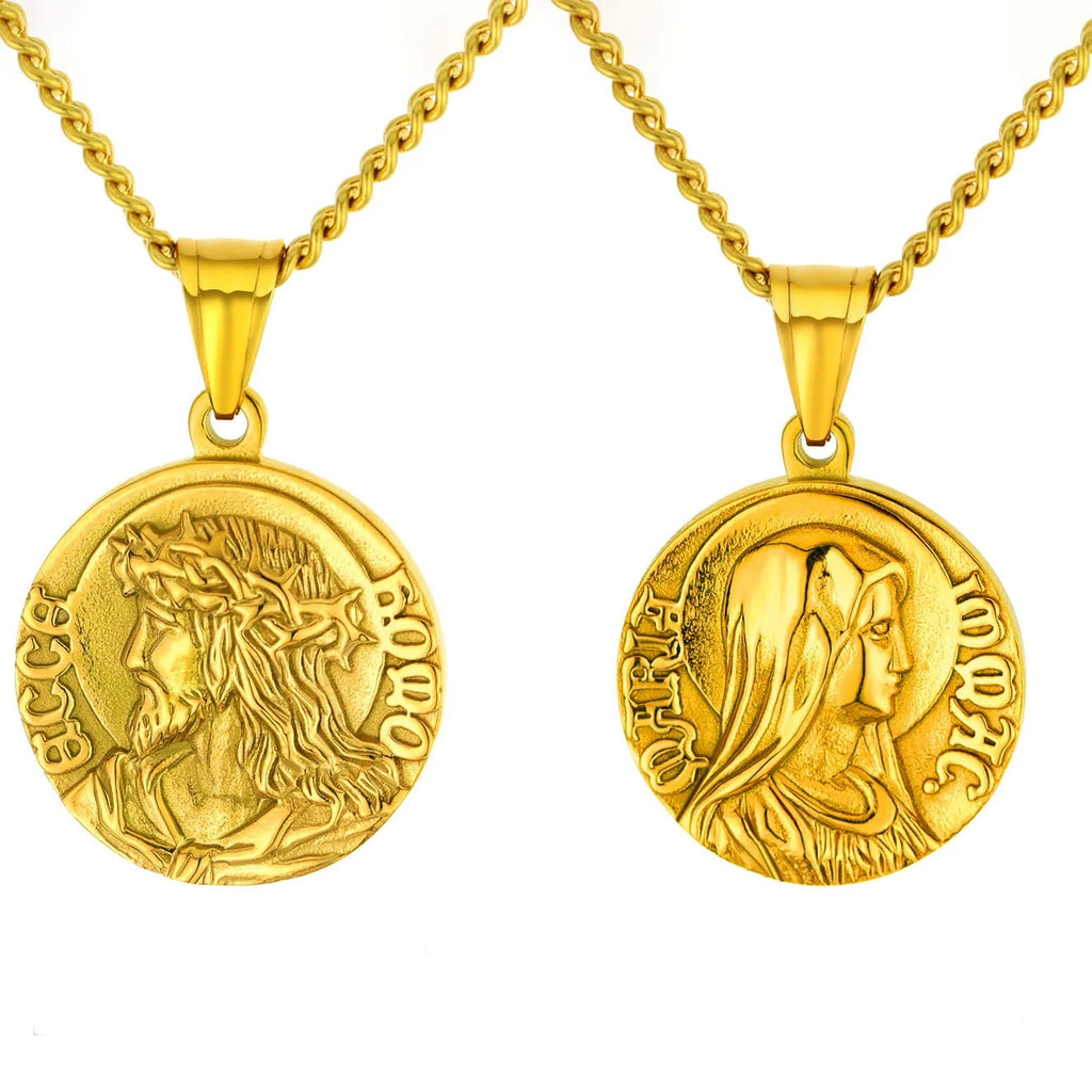 Vintage Round Pendant Necklace, High Quality Fashion Jewelry for Women