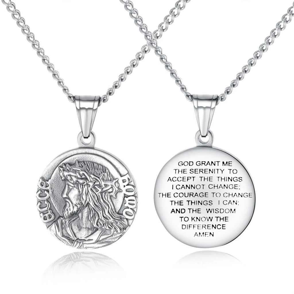 Vintage Round Pendant Necklace, High Quality Fashion Jewelry for Women